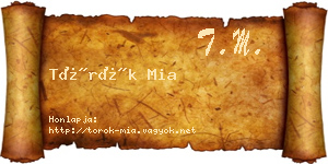Török Mia névjegykártya
